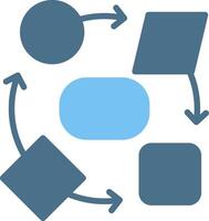 Transform Glyph Two Color Icon Design vector