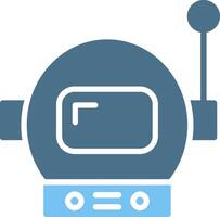 Astronaut Helmet Glyph Two Color Icon Design vector