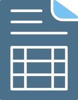 Sheet Glyph Two Color Icon Design vector