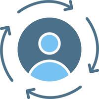 Consistency Glyph Two Color Icon Design vector