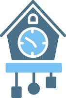 Cuckoo Clock Glyph Two Color Icon Design vector
