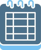 Notepad Glyph Two Color Icon Design vector
