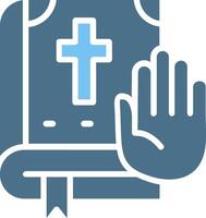 Oath Glyph Two Color Icon Design vector