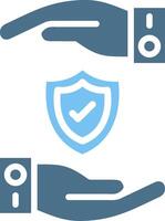Reliability Glyph Two Color Icon Design vector