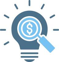 Investment insights Glyph Two Color Icon Design vector