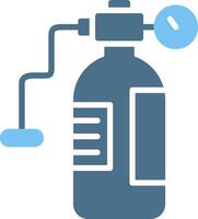 Oxygen Tank Glyph Two Color Icon Design vector