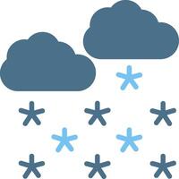 Snowy Glyph Two Color Icon Design vector