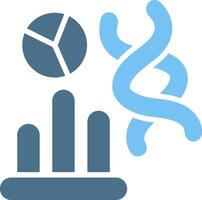 Statistics Glyph Two Color Icon Design vector