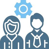 Team Work Glyph Two Color Icon Design vector