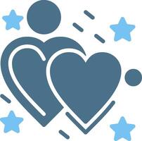 Sincerity Glyph Two Color Icon Design vector