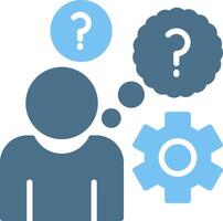 Think Glyph Two Color Icon Design vector