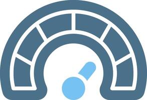 Velocity Glyph Two Color Icon Design vector