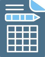 Bookkeeping Glyph Two Color Icon Design vector