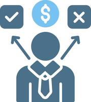 Business choice Glyph Two Color Icon Design vector