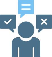Expression Glyph Two Color Icon Design vector