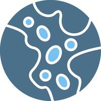 Pluto Glyph Two Color Icon Design vector