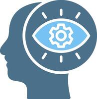 Futurist Glyph Two Color Icon Design vector