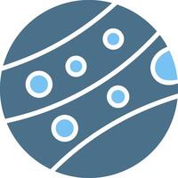 Mars Glyph Two Color Icon Design vector