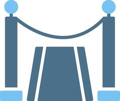 Red Carpet Glyph Two Color Icon Design vector