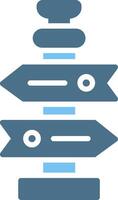 Guidance Glyph Two Color Icon Design vector