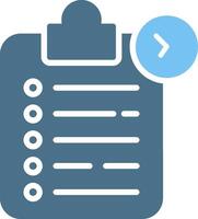 Task list Glyph Two Color Icon Design vector