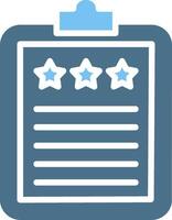Check List Glyph Two Color Icon Design vector