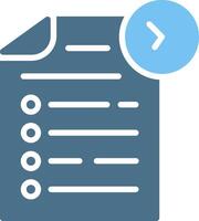 Checklist Glyph Two Color Icon Design vector
