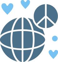 World peace Glyph Two Color Icon Design vector