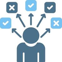 Choices Glyph Two Color Icon Design vector