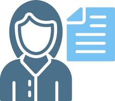 Document Glyph Two Color Icon Design vector