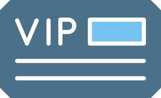 Vip Card Glyph Two Color Icon Design vector