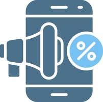 Smartphone Glyph Two Color Icon Design vector