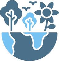 Eco Erath Glyph Two Color Icon Design vector