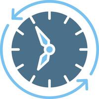 Refresh time Glyph Two Color Icon Design vector