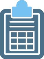 Board Glyph Two Color Icon Design vector