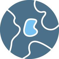 Globe Glyph Two Color Icon Design vector