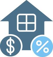 House Glyph Two Color Icon Design vector