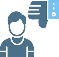 Reputation Loss Glyph Two Color Icon Design vector