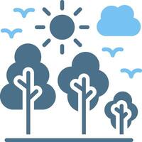 Afternoon Glyph Two Color Icon Design vector
