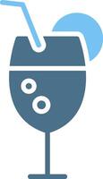 Cocktail Glyph Two Color Icon Design vector