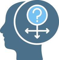 Decision making Glyph Two Color Icon Design vector