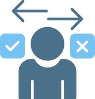 Directional Glyph Two Color Icon Design vector