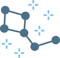 Constellation Glyph Two Color Icon Design vector