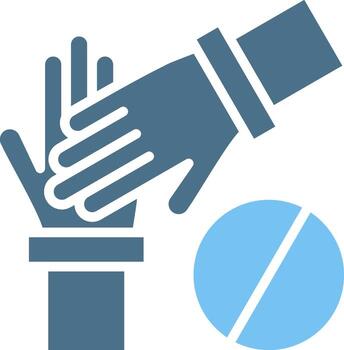 Do not touch Glyph Two Color Icon Design vector