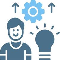 Skills Glyph Two Color Icon Design vector