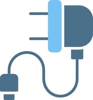 Charger Glyph Two Color Icon Design vector