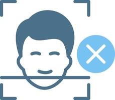 Face Detection Glyph Two Color Icon Design vector