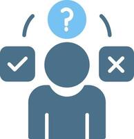 Question Glyph Two Color Icon Design vector