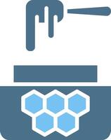 Wax Glyph Two Color Icon Design vector