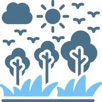 Jungle Glyph Two Color Icon Design vector
